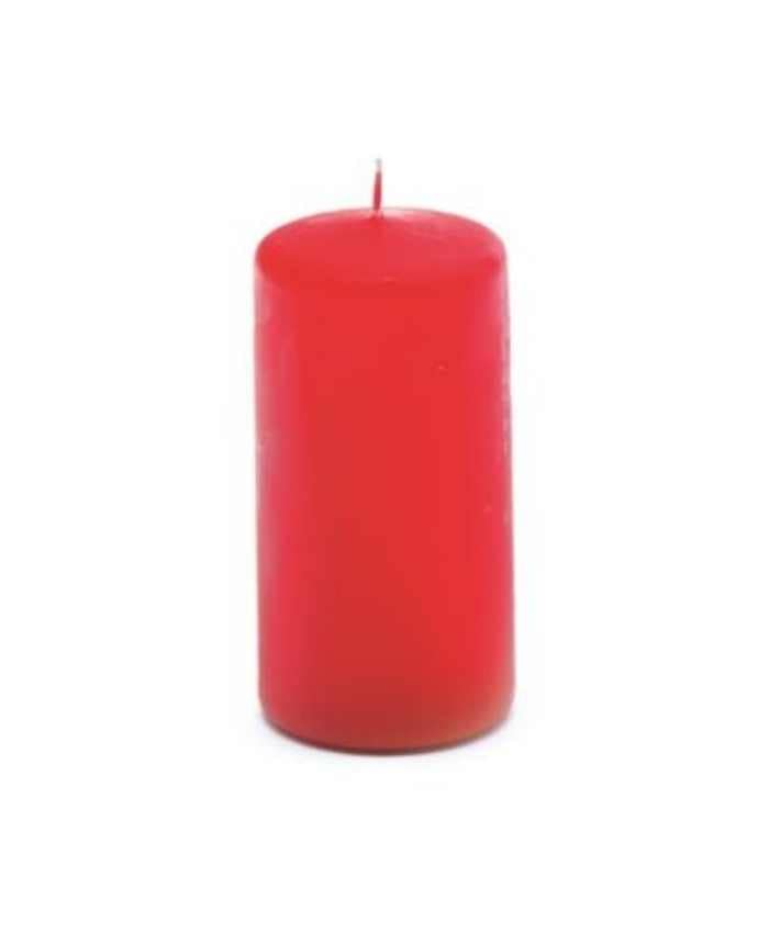 Immagine e commerce Candela Moccolo antigoccia in cera diametro 6 alta 12 cm confezione 16 pz - Rosso