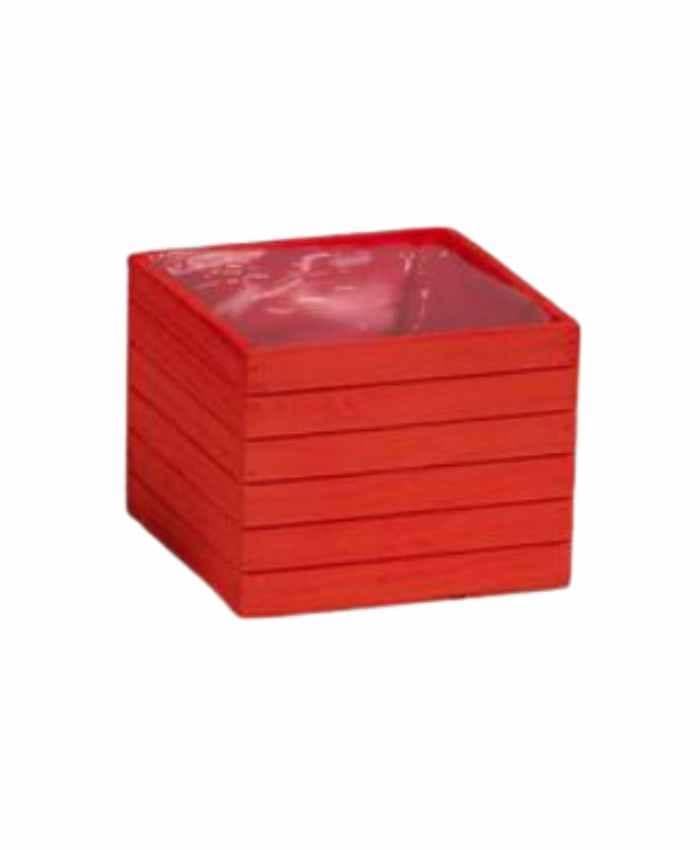 Immagine-e-commerce-Cassetta quadrata in legno rosso per piante vaso diametro cm 14