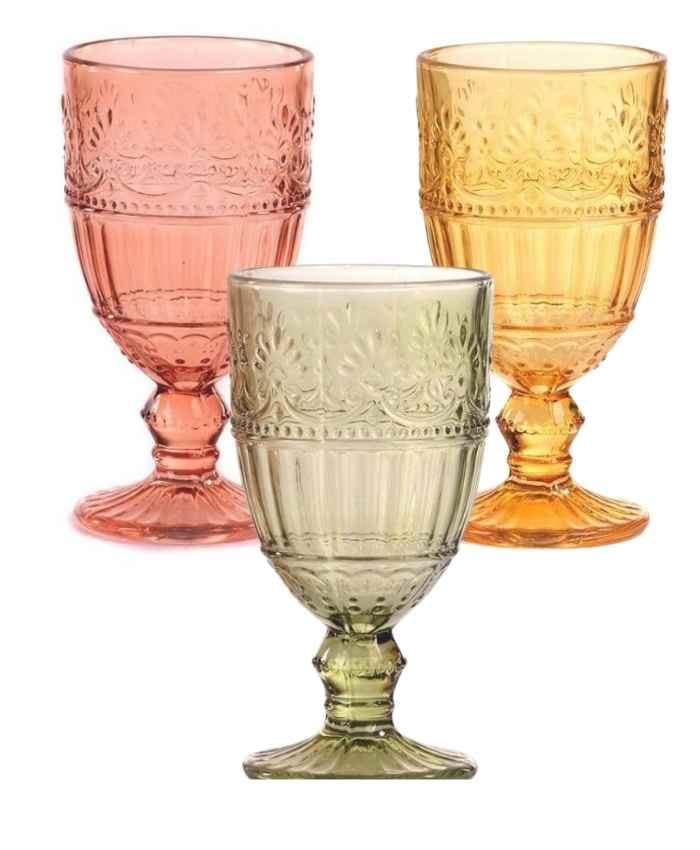 Immagine e commerce Bicchiere Calice Vino per allestimenti diametro 8 alto 17 cm - 3 Mix Color