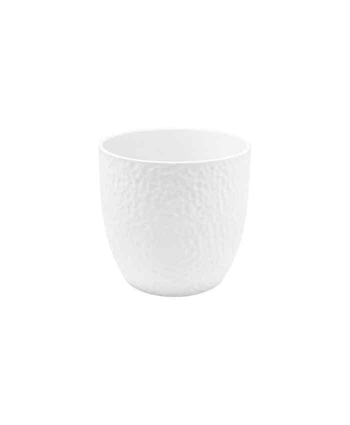 Immagine e commerce Portavaso da interno in ceramica lavorata per piante vaso 9 cm Bianco