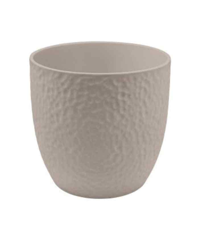 Immagine e commerce Porta vaso da interno in ceramica lavorata per piante vaso 19 cm Tortora