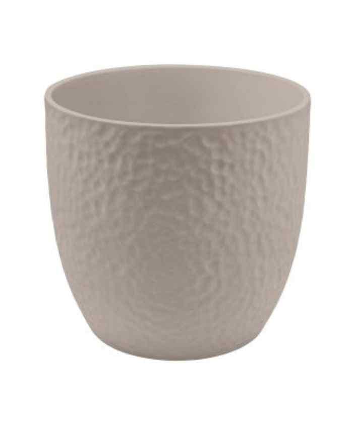 Immagine e commerce Porta vaso da interno in ceramica lavorata per piante vaso 22 cm Tortora