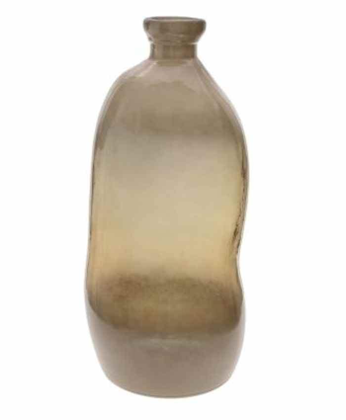 Immagine-e-commerce-Vaso arredo vetro fumè forma bottiglia dal profilo irregolare cm 30 h90