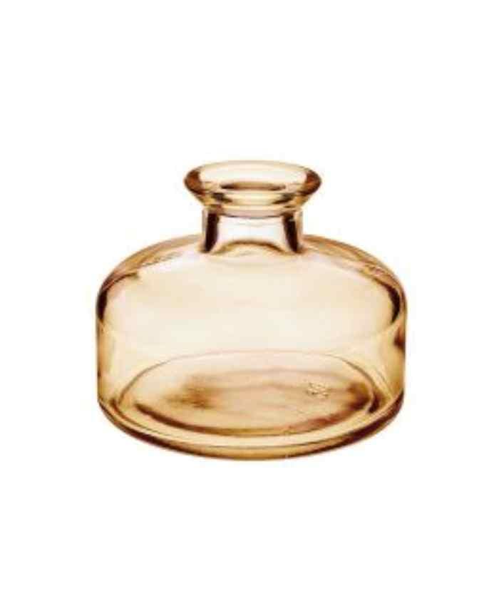 Immagine e commerce Vaso vetro monofiore bottiglietta forma damigiana orlo ampio color ambra cm 13 h8