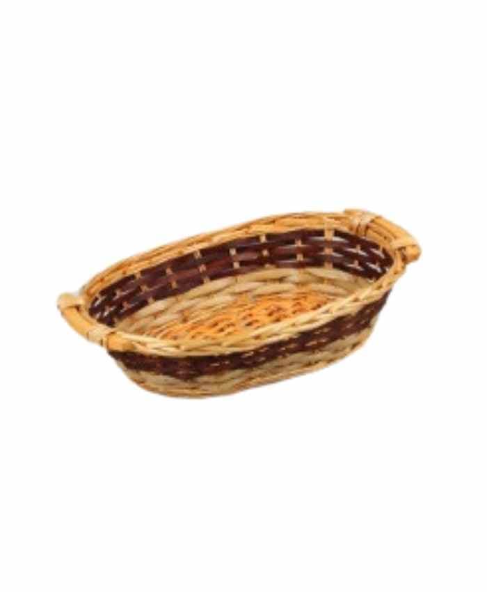 Immagine e commerce Cesto per confezioni natalizie Ovale in vimini Tricolor cm 42x28 h 10