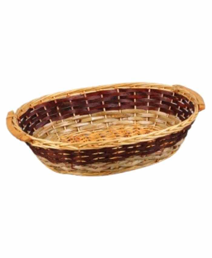 Immagine e commerce Cesto per confezioni natalizie Ovale in vimini Tricolor cm 42x28 h 10