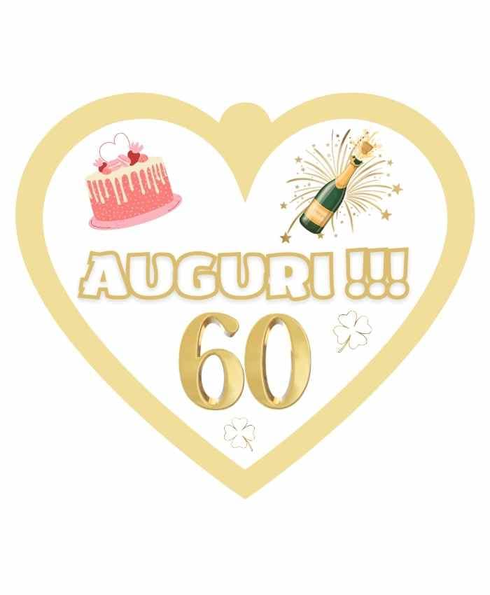 Immagine e commerce Cuoricino in forex con dedica auguri 60 anni