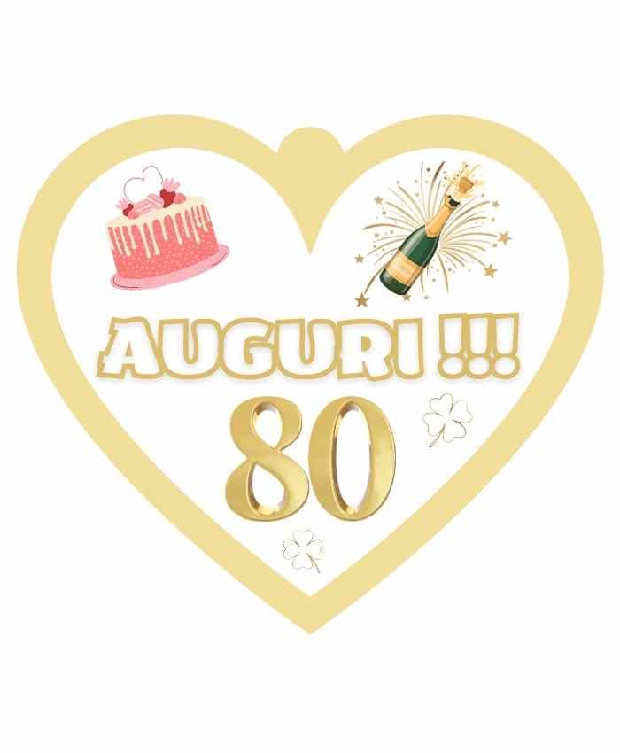 Immagine e commerce Cuoricino in forex con dedica auguri 80 anni
