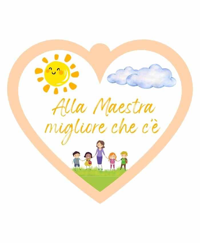 Immagine e commerce Cuoricino in forex con dedica scuola "maestra migliore"