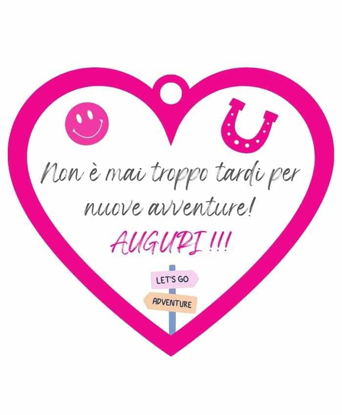 Immagine e commerce Cuoricino in forex con dedica amicizia "auguri nuova avventura"