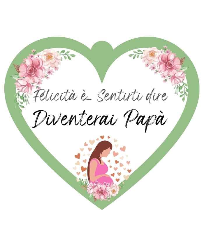 Immagine e commerce Cuoricino in forex con dedica famiglia "diventerai papà"
