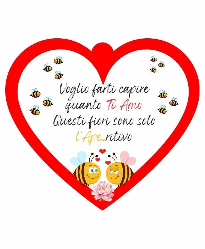 Immagine e commerce Cuoricino in forex con dedica love animal "fiori ape...ritivo"