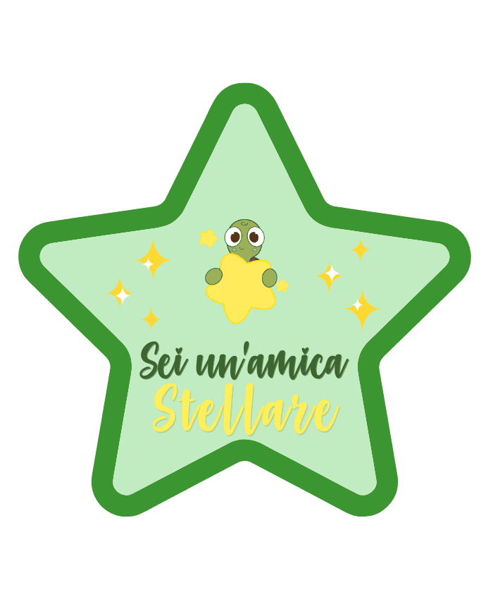 Immagine e commerce Stella inStellina in forex con dedica amica stellare cm 11 h11 verde