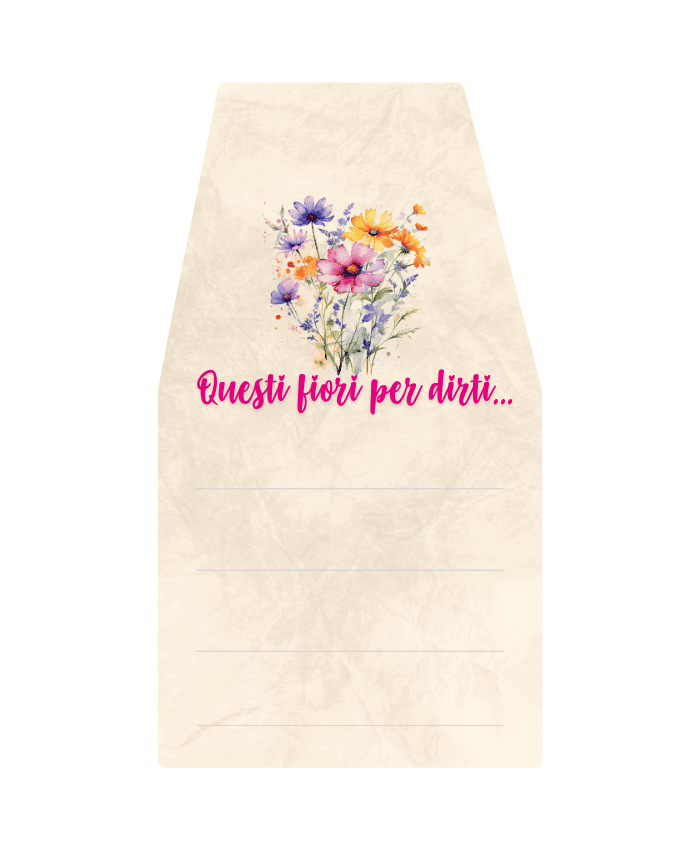 Immagine e commerce Targhetta in forex con dedica fiori per dirti cm 9x4.8