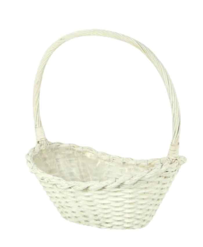 Immagine e commerce Cesto confezionamento natale bianco con manico 48x30 alto 45 cm