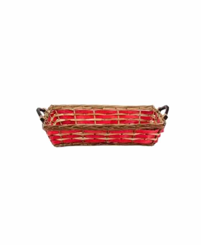 Cesta vimini marrone ovale 38x27h10