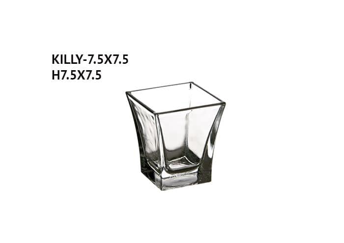 Vaso porta tealight quadrato diametro 7.5 cm (12pz)