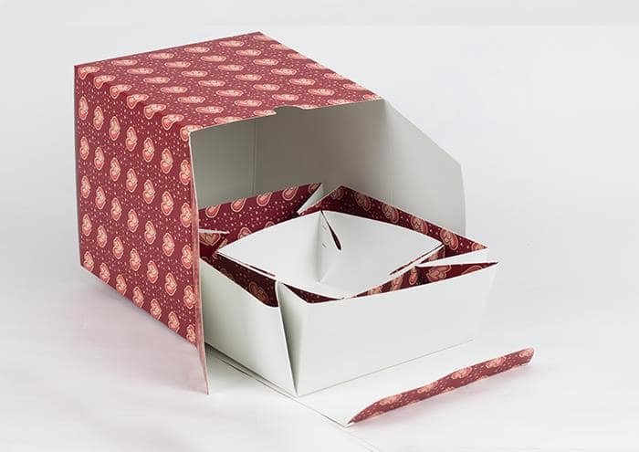 Surprise Box middle quadrata confezione regalo per fiori in scatola (Pioggia di cuori) Foto B