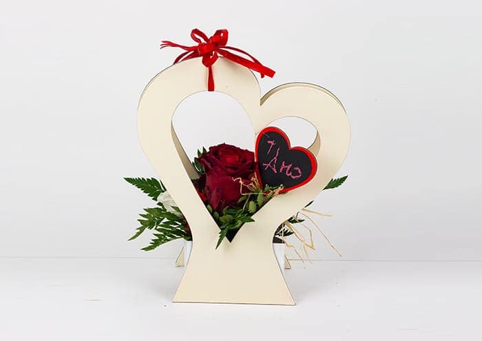 immagine ecommerce Cuore bag Piccola- Flower bag a forma di cuore avorio