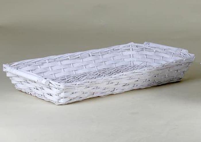 Immagine e commerce Cesto bianco rettangolare allungato cm 73x42 h9 Cesti per confezioni regalo