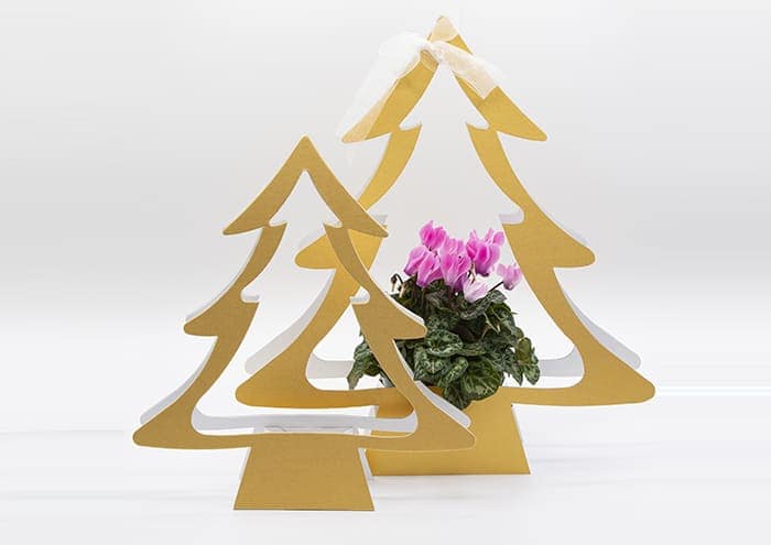 Creflò Noel cm 33 Flowers bag albero di natale colore rosso - immagine 5