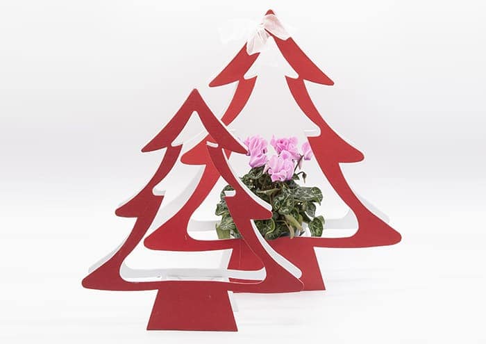 Creflò Noel cm 33 Flowers bag albero di natale colore rosso - immagine 6