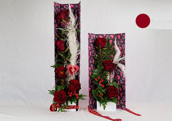 bringlove-box-media-scatola-regalo-per-rose-verticale-senza-coperchio-fantasia-cuori-fondo-nero