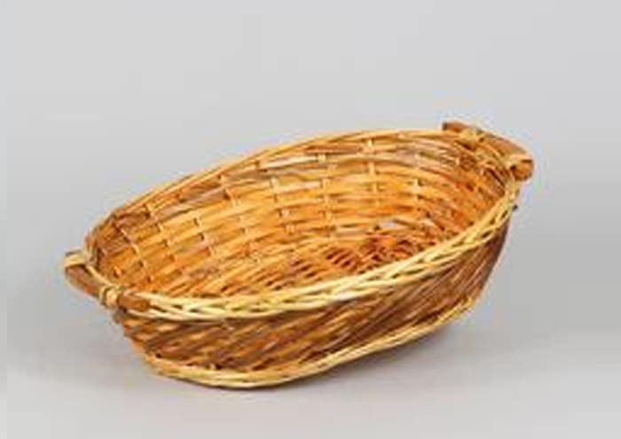 Immagine e commerce Cesti per confezioni natalizie ovale vimini naturale cm 46x36 h12