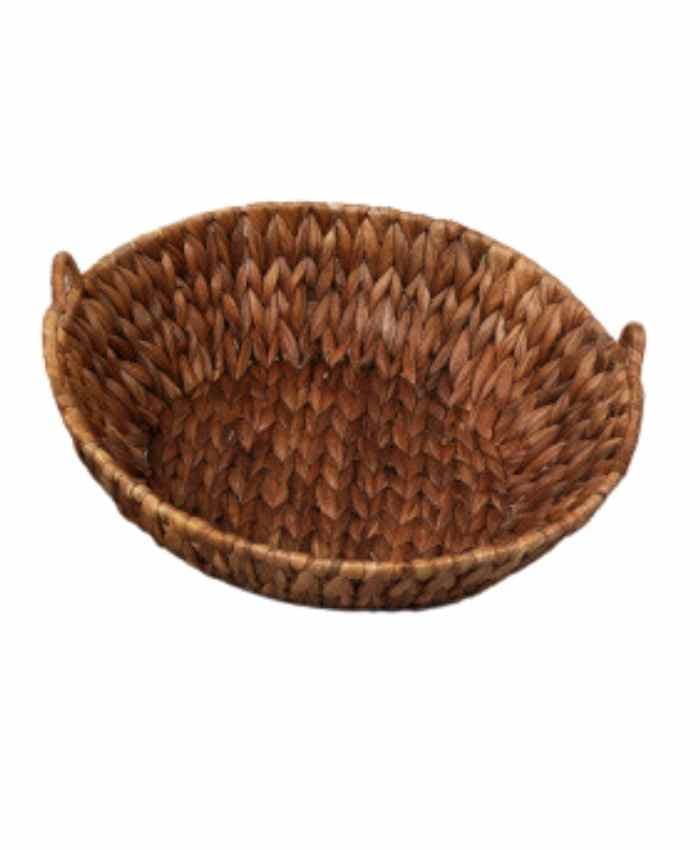 Immagine e commerce Cesto per confezionamento tondo con manici in banano marrone diametro 32 cm